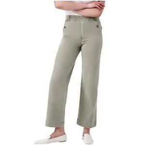 SPANX Olive Green High-Rise Wide Leg Pants